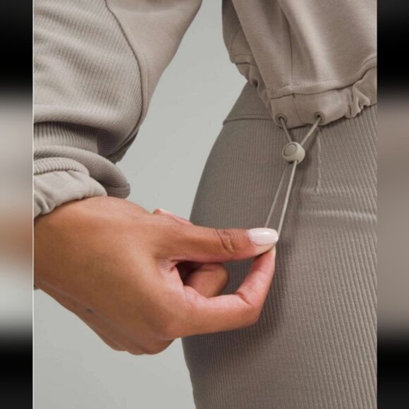 Lululemon Brushed Softstreme Ribbed Half Zip Riverstone Size 2 EUC - Picture 4 of 8